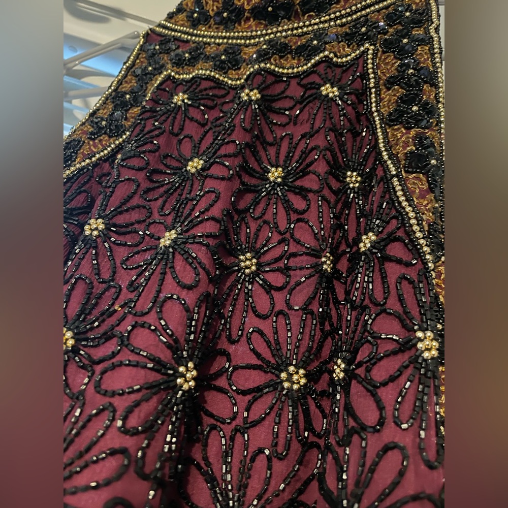 Beautiful Pappell Boutique Evening Hand Beaded Halter Top | Sz Medium - Picture 4 of 8